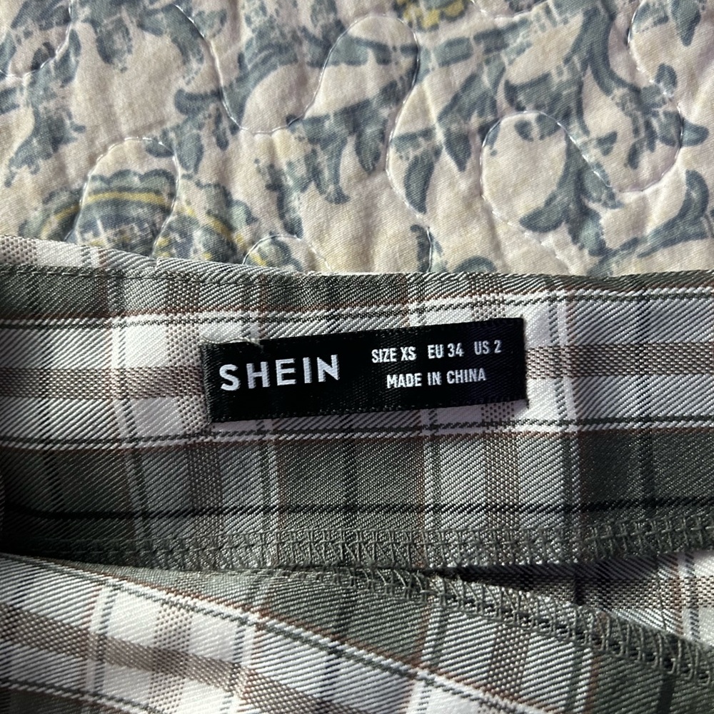 Plaid Shein Skater Skirt